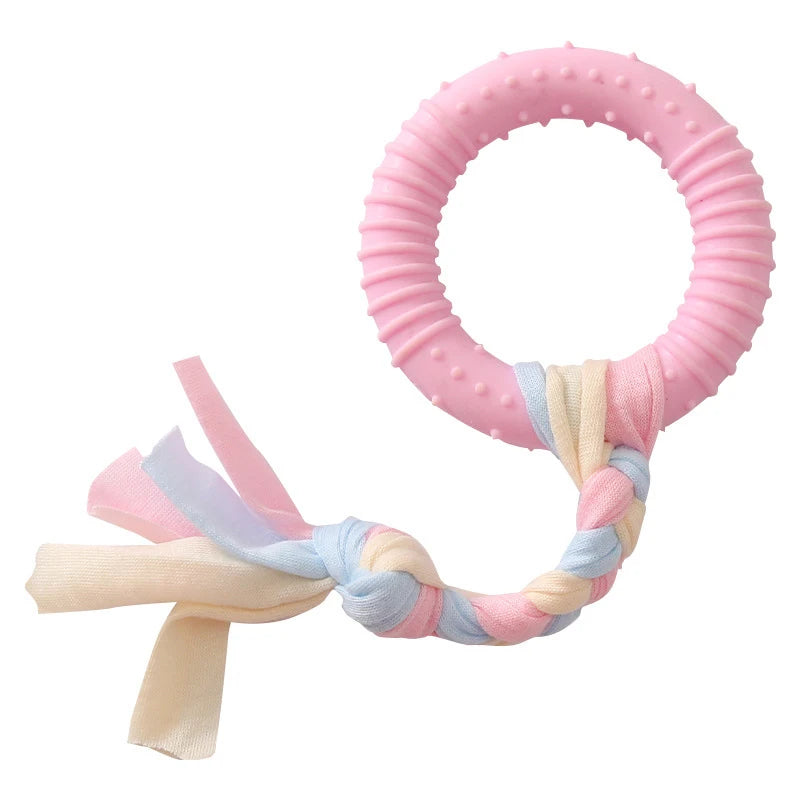 Pet Dog Toys For Small Dog Chews TPR Knot Toys Bite Resistant Molar Teeth Cleaning Dog Training Supplies Interactive Accessories