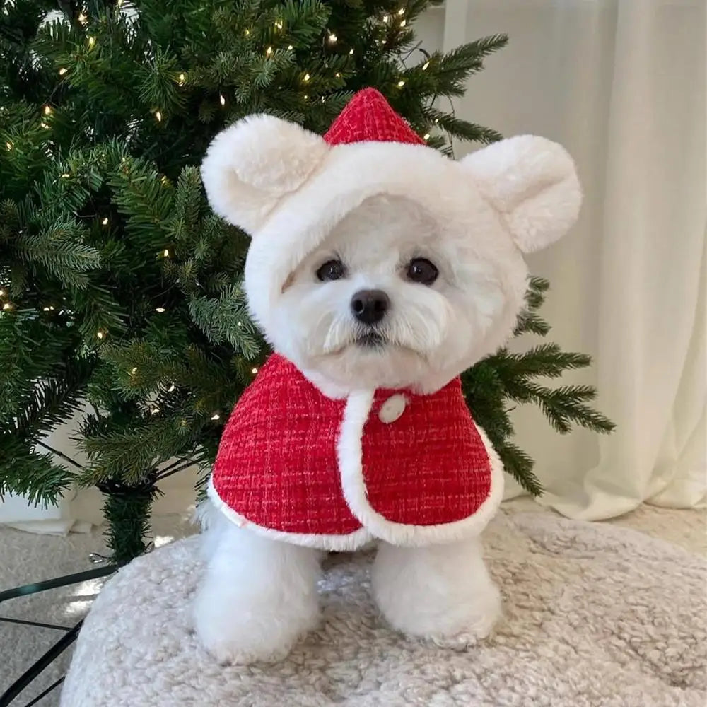 Dog Christmas Costume Christmas Pet Santa Claus Cloak Christmas Pet Costumes Dog Cat Cosplay Dress Up Winter Clothes