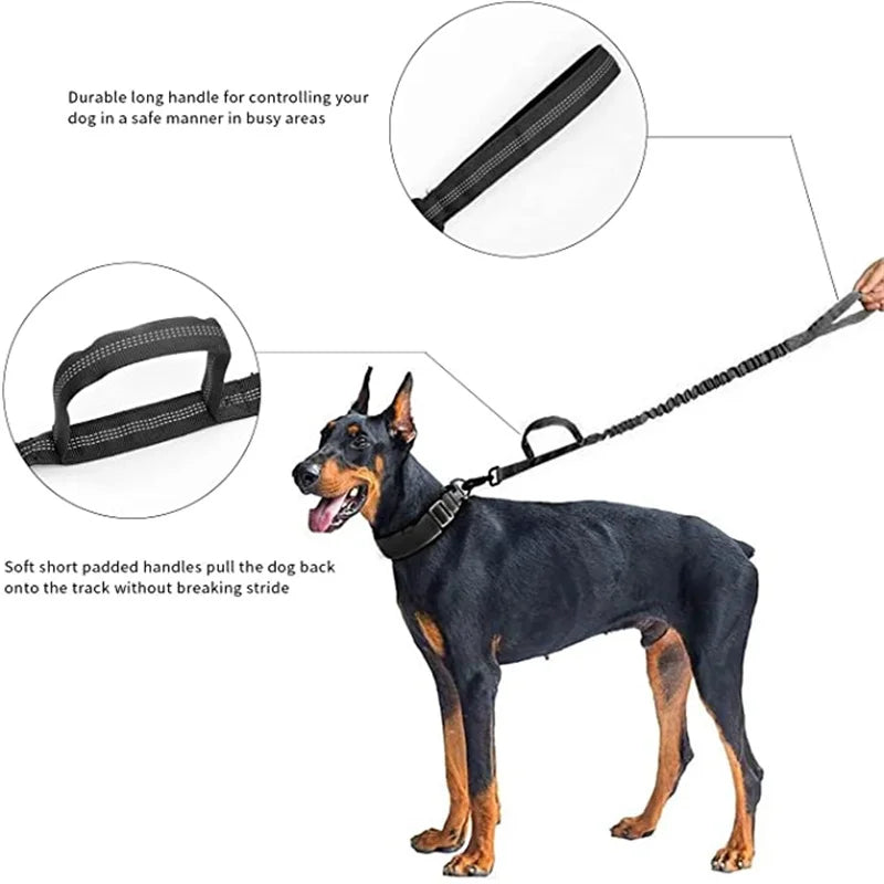Durable Tactical Dog Collar and Leash Adjustable Military Pet Collar Leash Medium Large Dog German Shepherd Training Accessories
