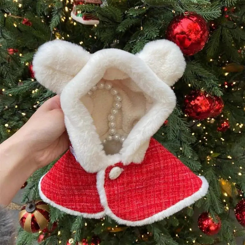 Dog Christmas Costume Christmas Pet Santa Claus Cloak Christmas Pet Costumes Dog Cat Cosplay Dress Up Winter Clothes