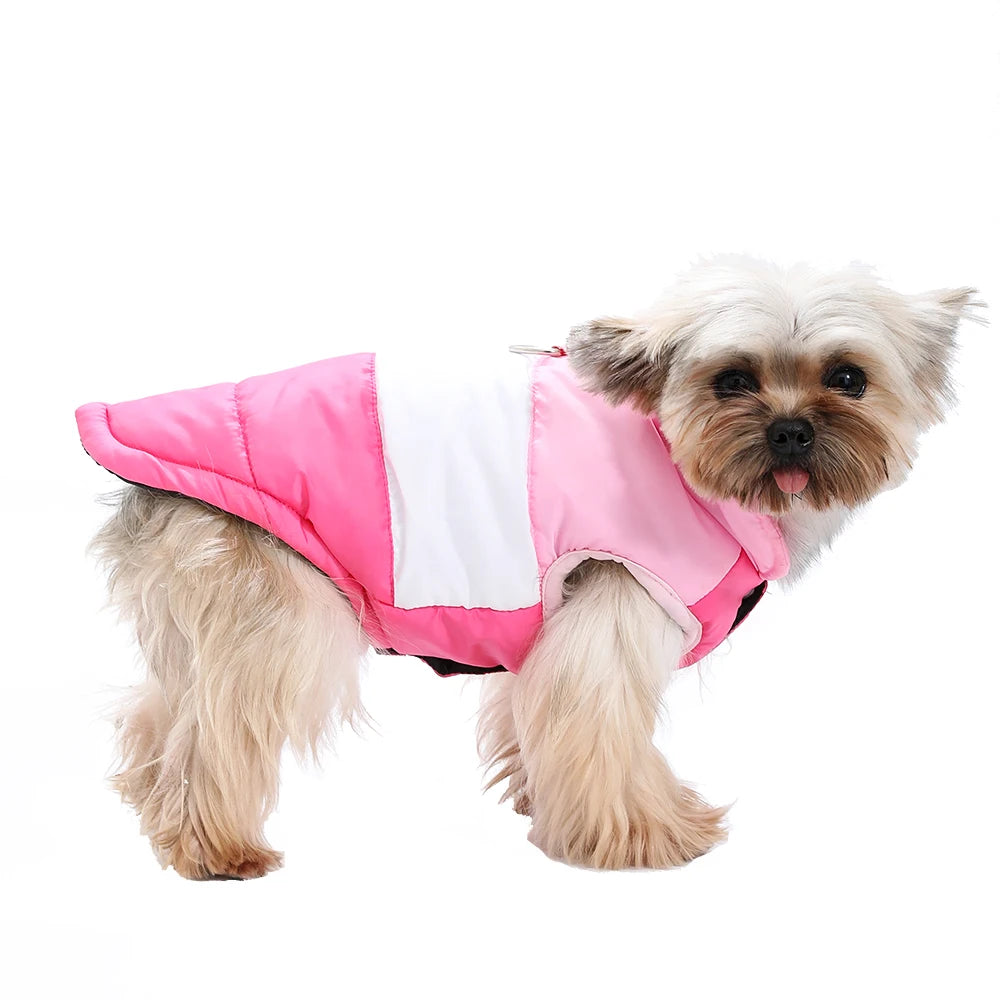 Dog Jacket Winter Windproof Warm Coat With D-Ring For Small Medium Dog Cat Puppy Yorkshire Chihuahua Pug Waterproof Pet Costume