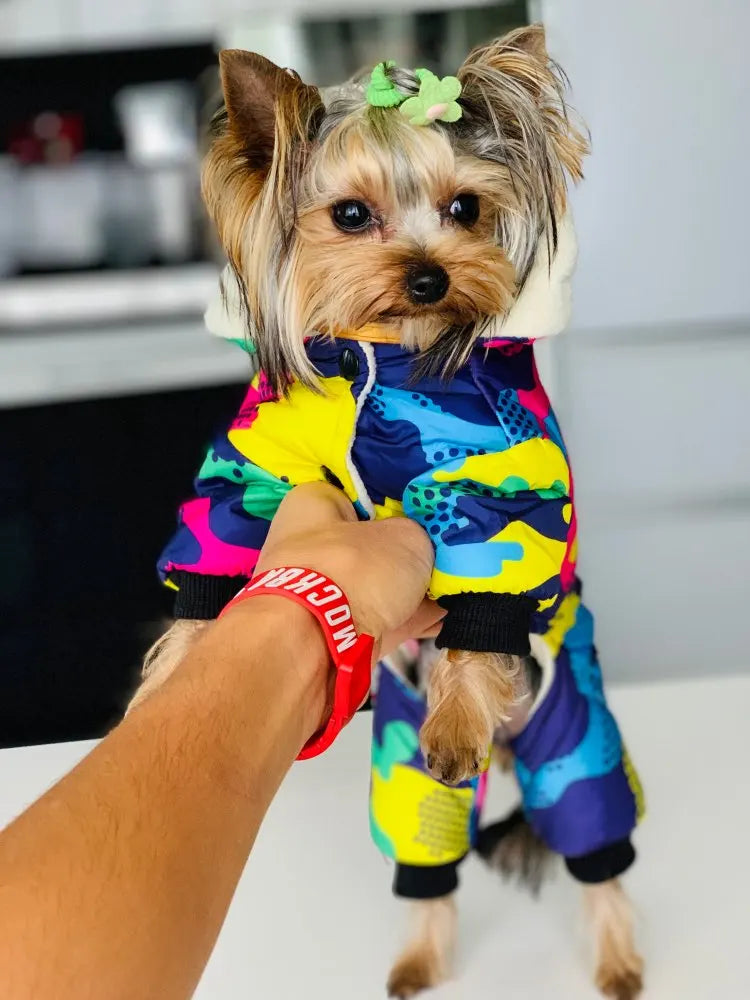 Thicken Warm Dog Jumpsuit Winter Pet Dogs Clothes for Chihuahua Coat Waterproof Hoodie Puppy Overalls Poodle Jacket Pet Apparel