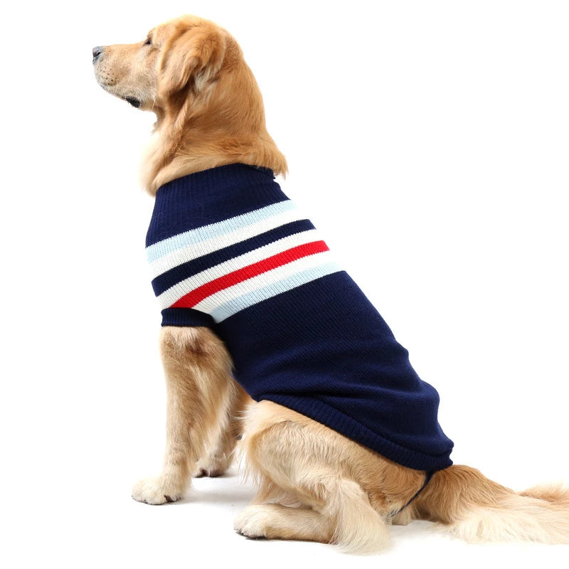 Christmas Dog Sweater Medium Large Dogs Reindeer Snowflake Knitted Sweater Xmas Holiday Pet Clothes Turtleneck Knitwear Pullover