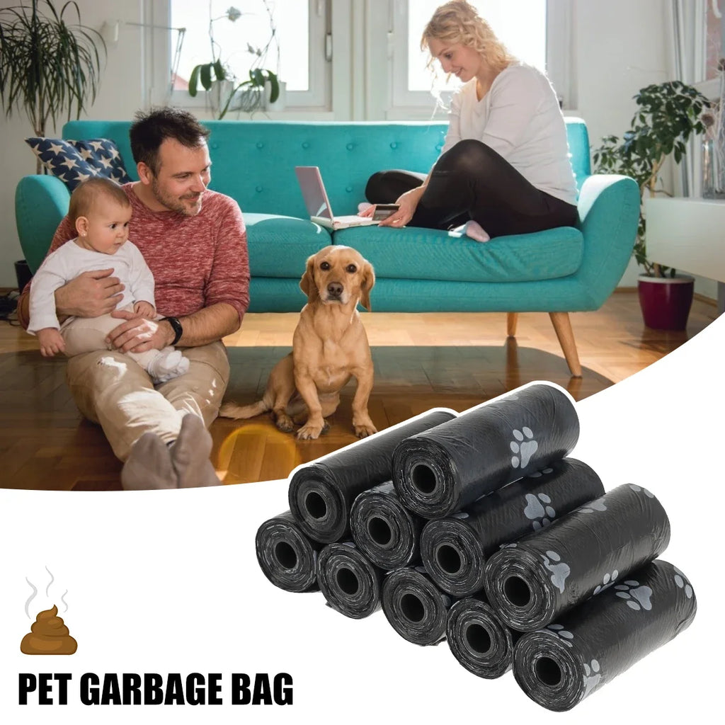 10/30/50Roll Dog Poop Disposable Pet Waste Bags Dog  Design Pet Poop Clean Pick Up Bone Bag Dispenser Tools