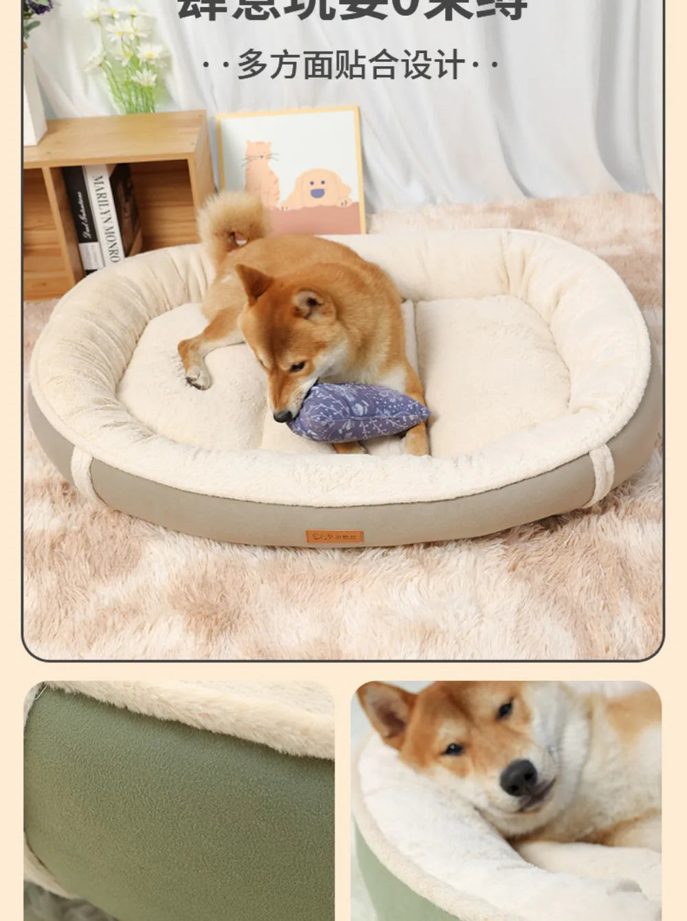 Dog kennel pet warm mat  bed four seasons universal dog mat sleeping mat small and medium-sized dog kennel thick mat.