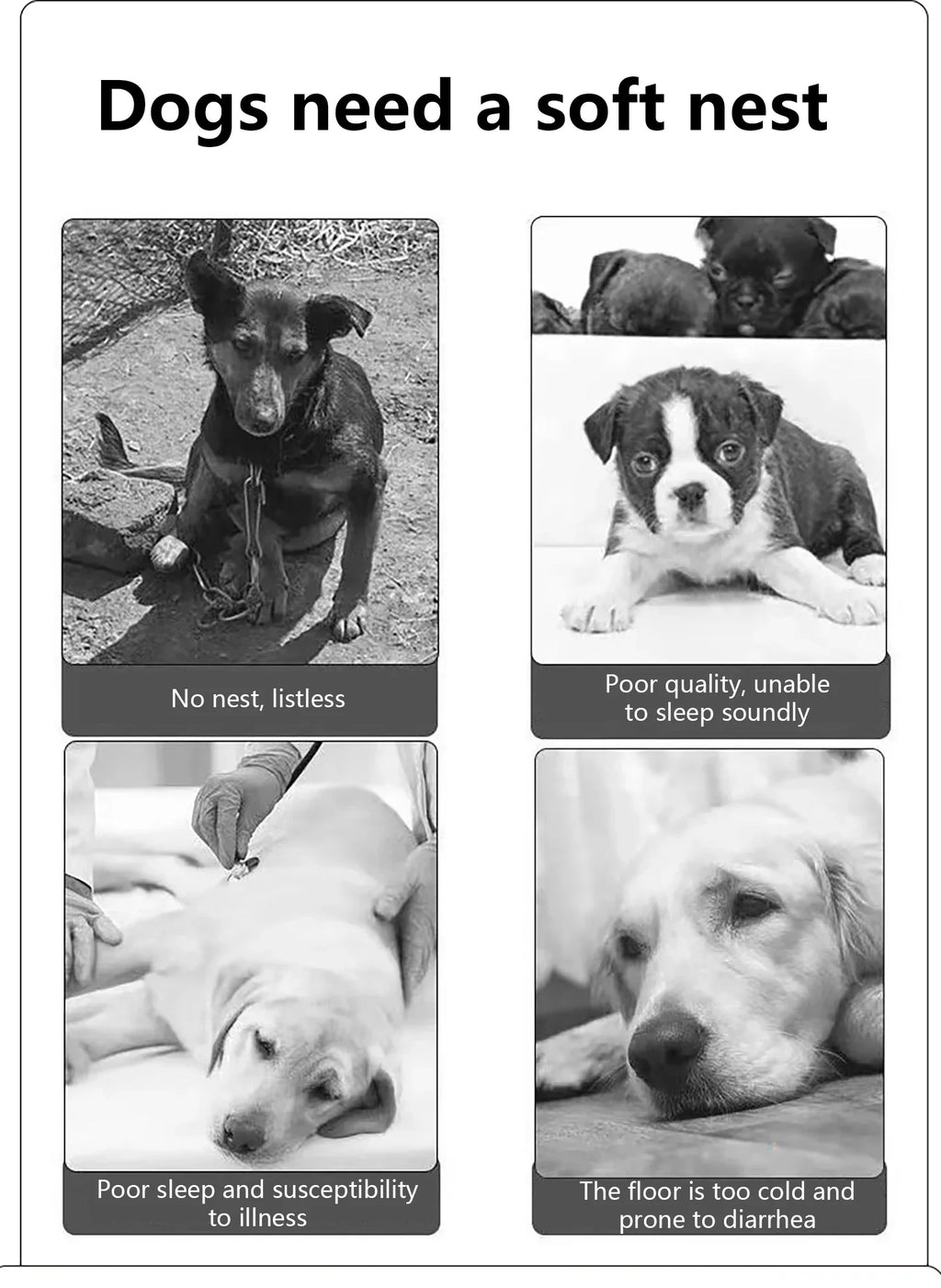 Dog Bed Pet Dogs Beds Four Seasons Thickened PP Cotton Filling Bite-resistant Waterproof 600D Oxford Pet Mat Dog Accessories