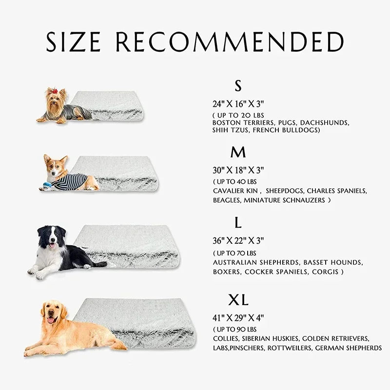 Dog Bed Super Soft Plush Cat Beds for Small Medium Large Dogs Removable for Cleaning Puppy Cushion Claming Dog Beds Pet Mat