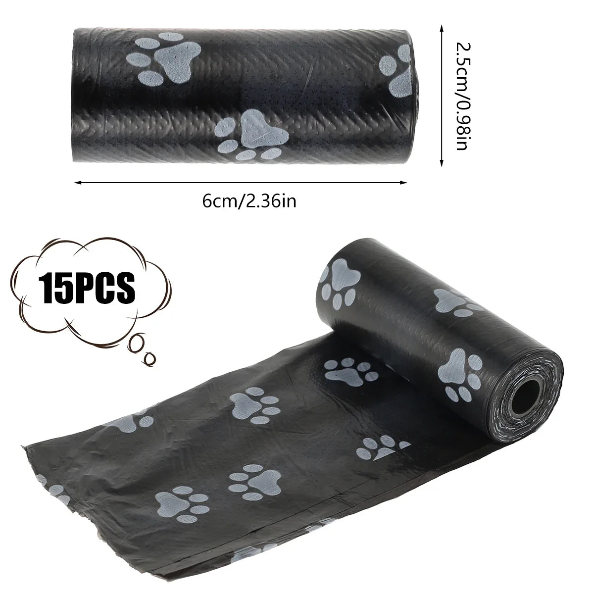 10/30/50Roll Dog Poop Disposable Pet Waste Bags Dog  Design Pet Poop Clean Pick Up Bone Bag Dispenser Tools