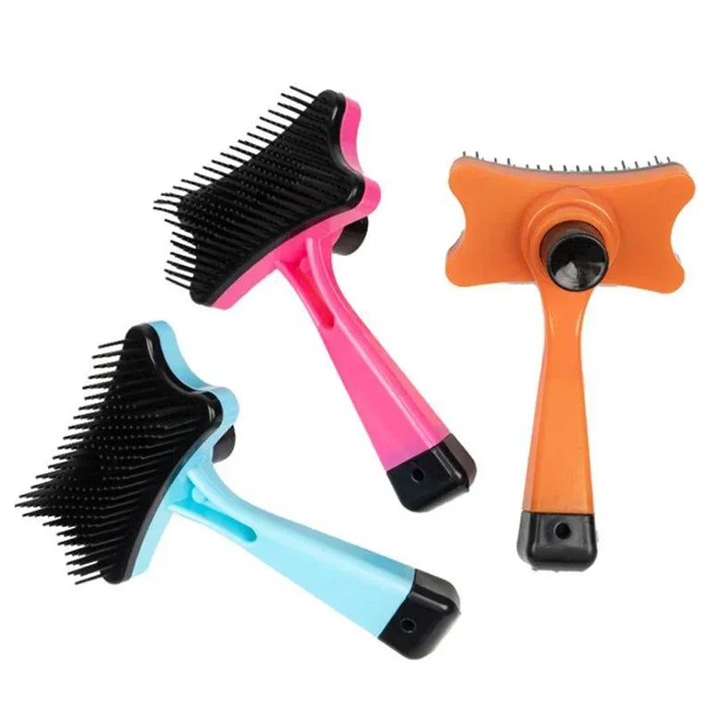 Dog Brush Cat Grooming Brush Self Cleaning Static Free Massage Comb Stable Thicker Bristles Pet Supplies