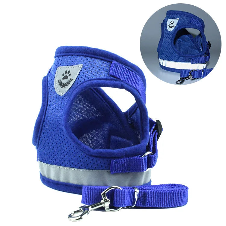 CDDMPET Dog Harness and Leash Set Outdoor Training Walking Harnesses Safety Sport Puppy Vest Pet Harness For Small Dogs Cats