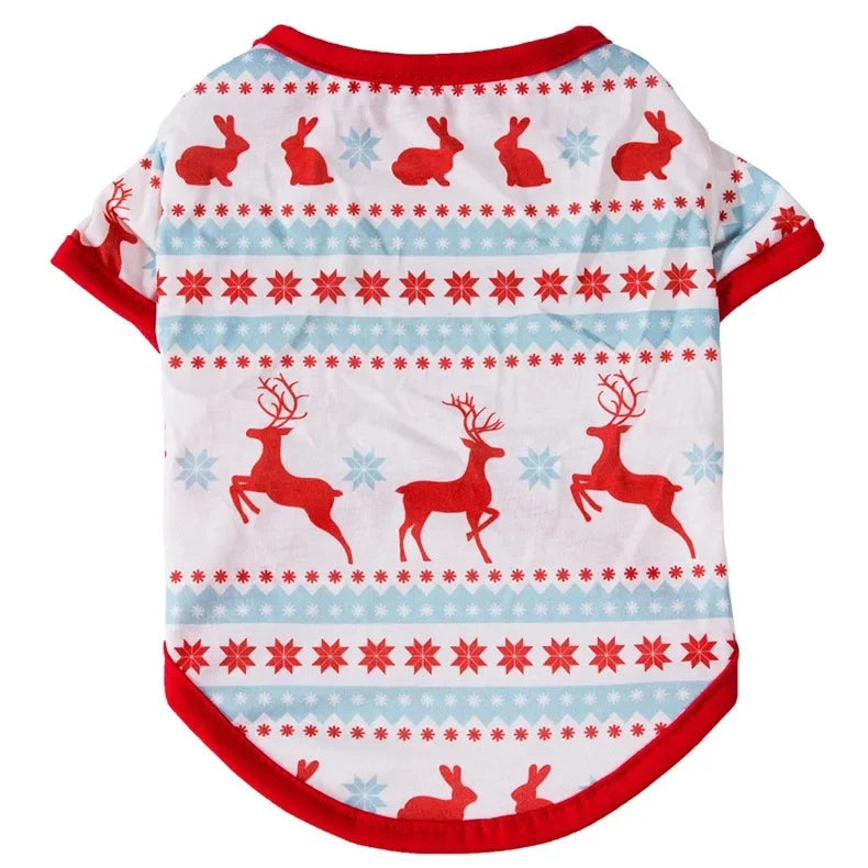 Pet Dog Christmas Shirt Clothes Xmas Vest Soft Shirts Holiday for Dogs