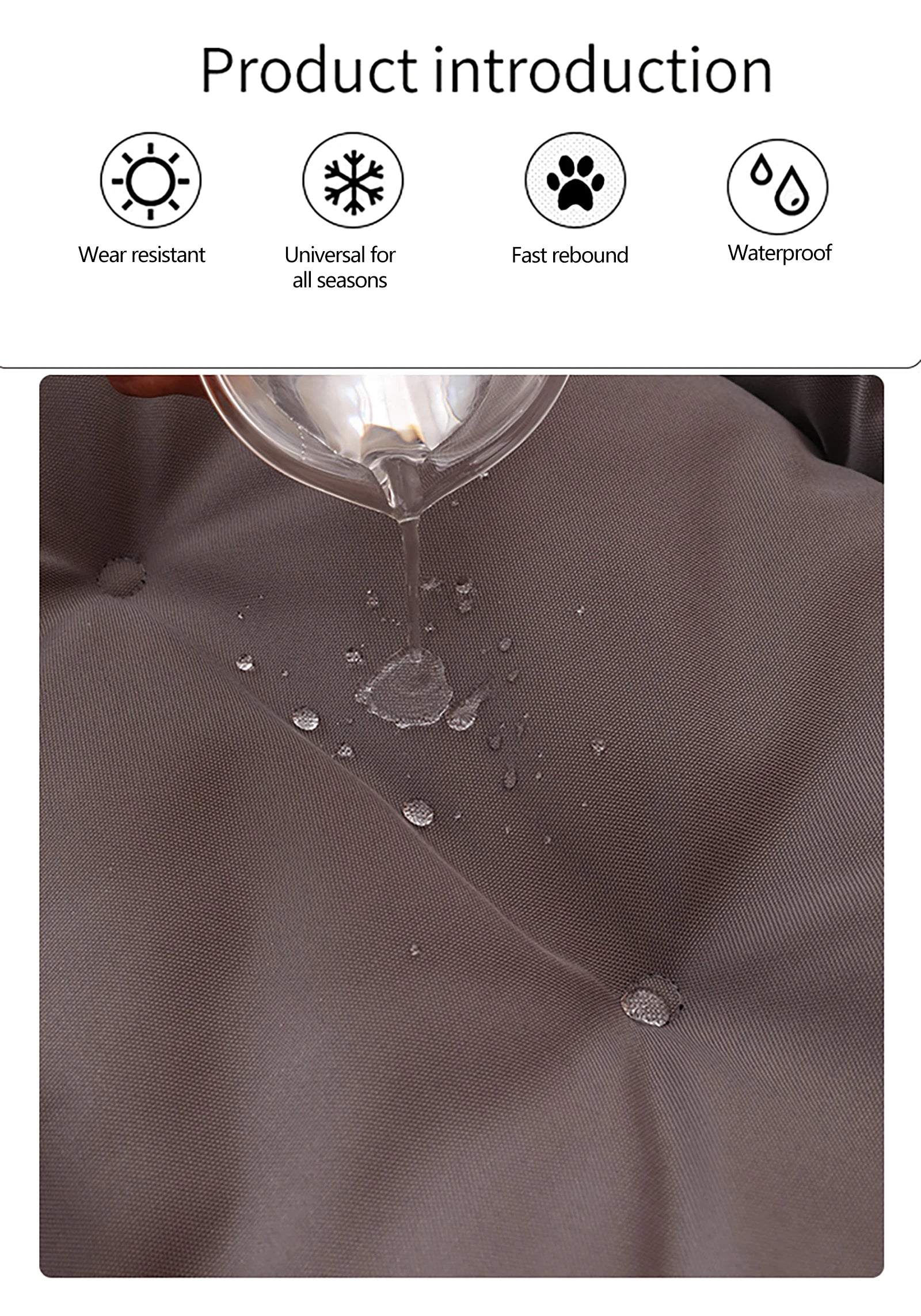 Waterproof Dog Bed 600D Oxford Pet Dogs Beds for All Seasons Thickened PP Cotton Filling Bite-resistant Pet Mat Dog Accessories