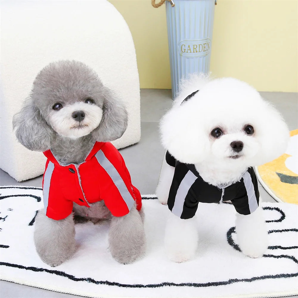 Thicken Warm Dog Jumpsuit Winter Pet Dogs Clothes for Chihuahua Coat Waterproof Hoodie Puppy Overalls Poodle Jacket Pet Apparel