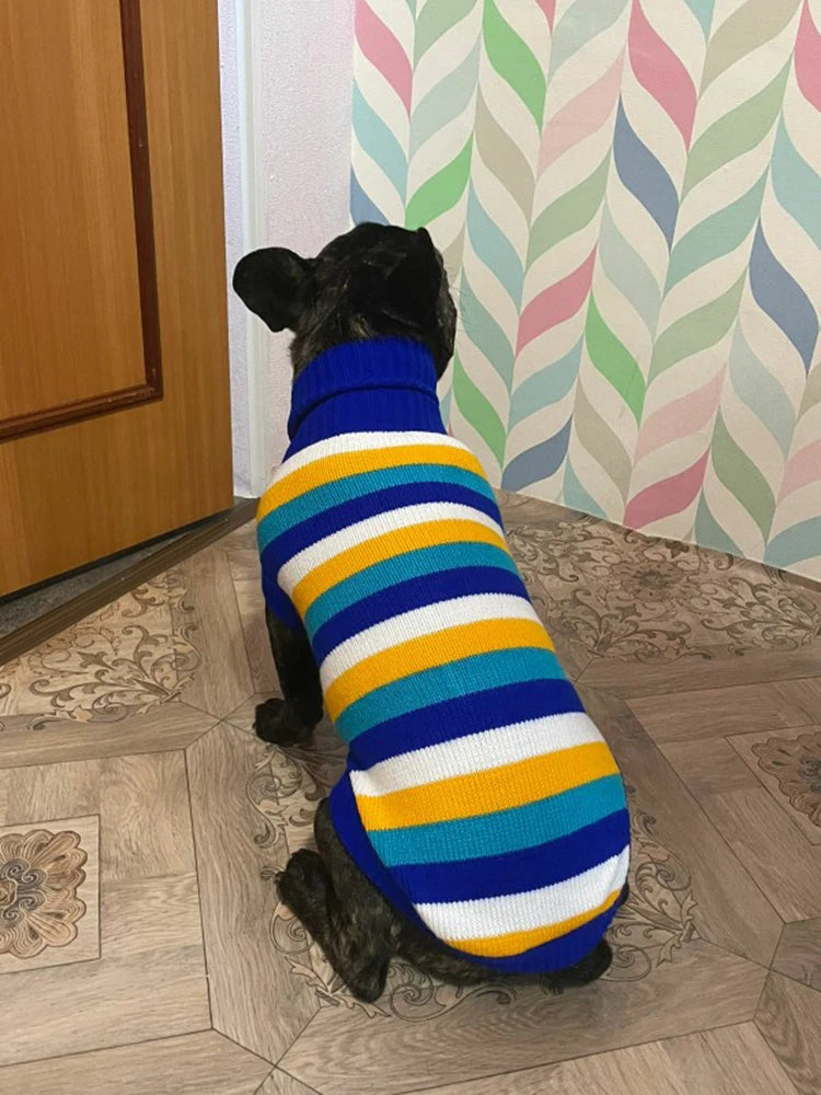 Warm Pet Dog Sweater Winter Dog Clothes for Small Medium Dogs Knitted Puppy Cat Coat Chihuahua French Bulldogs Yorkie Customes