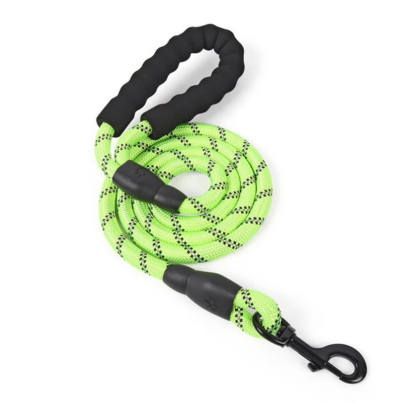 Dog Leash Slip Rope Lead Leash Heavy Duty Braided Rope Adjustable Loop Collar Training Leashes for Medium Large Dogs