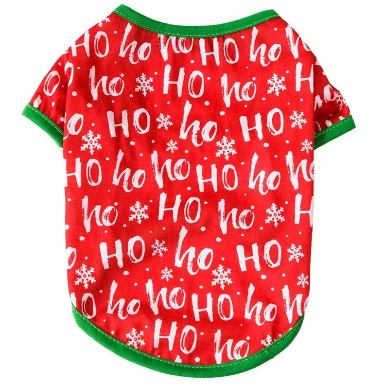 Pet Dog Christmas Shirt Clothes Xmas Vest Soft Shirts Holiday for Dogs