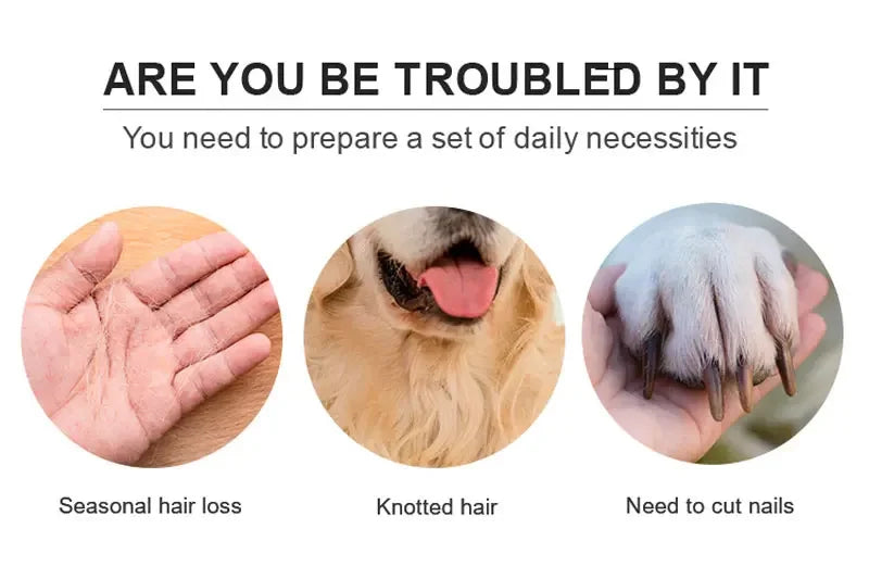 Professional Dog Brush Grooming Set for Dogs & Cats Grooming Set 6 Pieces Cat massage Brush, Dematting Brush, Undercoat Brush