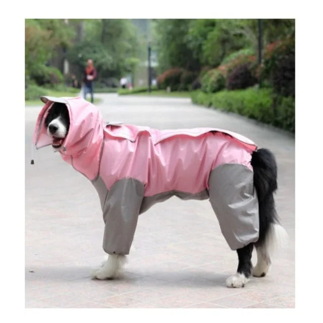 Waterproof Raincoat For Dogs Suits Dot Rain Cape For Medium Big Dogs Hooded Jacket Poncho Pet Rain Coat Chubasquero Para Perrors