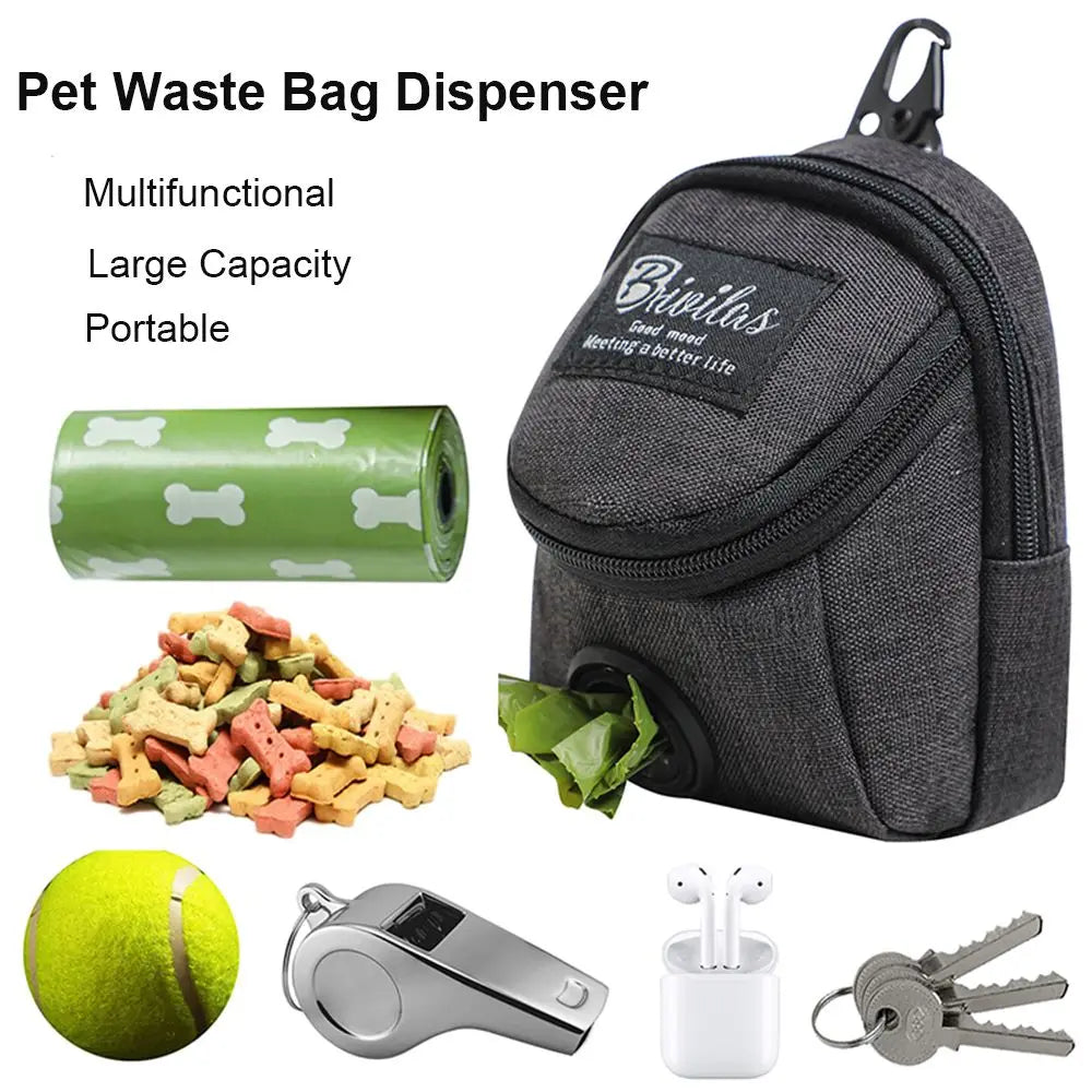 Pet Dog treat pouch Portable Multifunction Dog training bag Outdoor Travel Dog Poop Bag Dispenser Durable Pet accessories