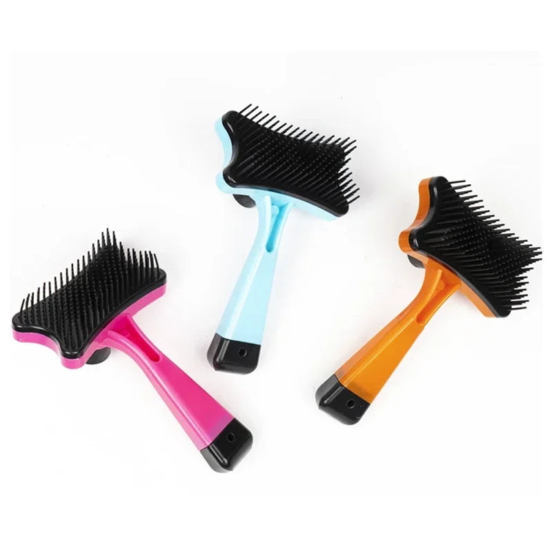 Dog Brush Cat Grooming Brush Self Cleaning Static Free Massage Comb Stable Thicker Bristles Pet Supplies