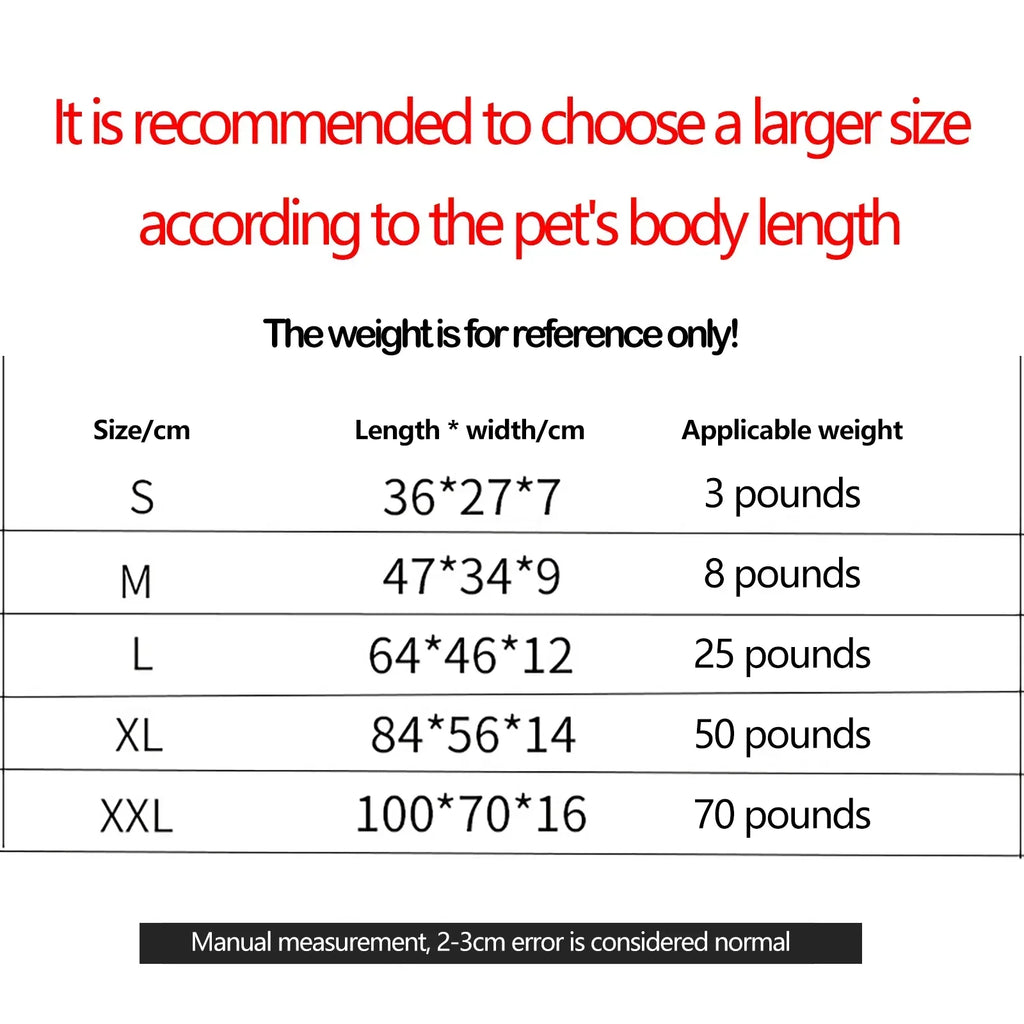 Dog Bed Pet Dogs Beds Four Seasons Thickened PP Cotton Filling Bite-resistant Waterproof 600D Oxford Pet Mat Dog Accessories