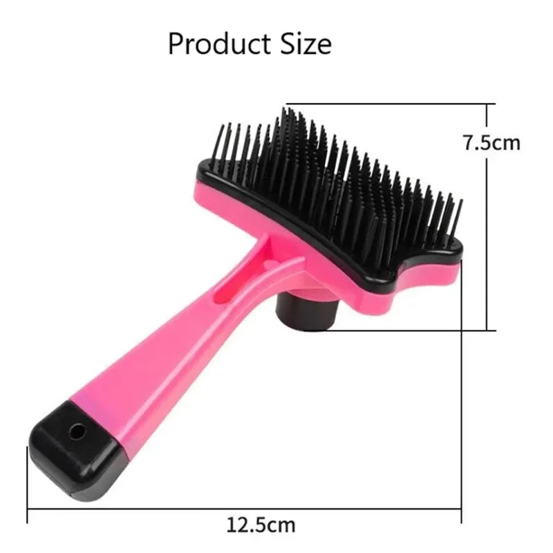 Dog Brush Cat Grooming Brush Self Cleaning Static Free Massage Comb Stable Thicker Bristles Pet Supplies