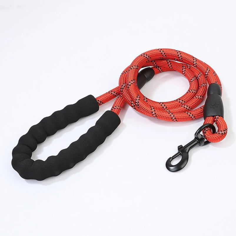 Dog Leash Slip Rope Lead Leash Heavy Duty Braided Rope Adjustable Loop Collar Training Leashes for Medium Large Dogs