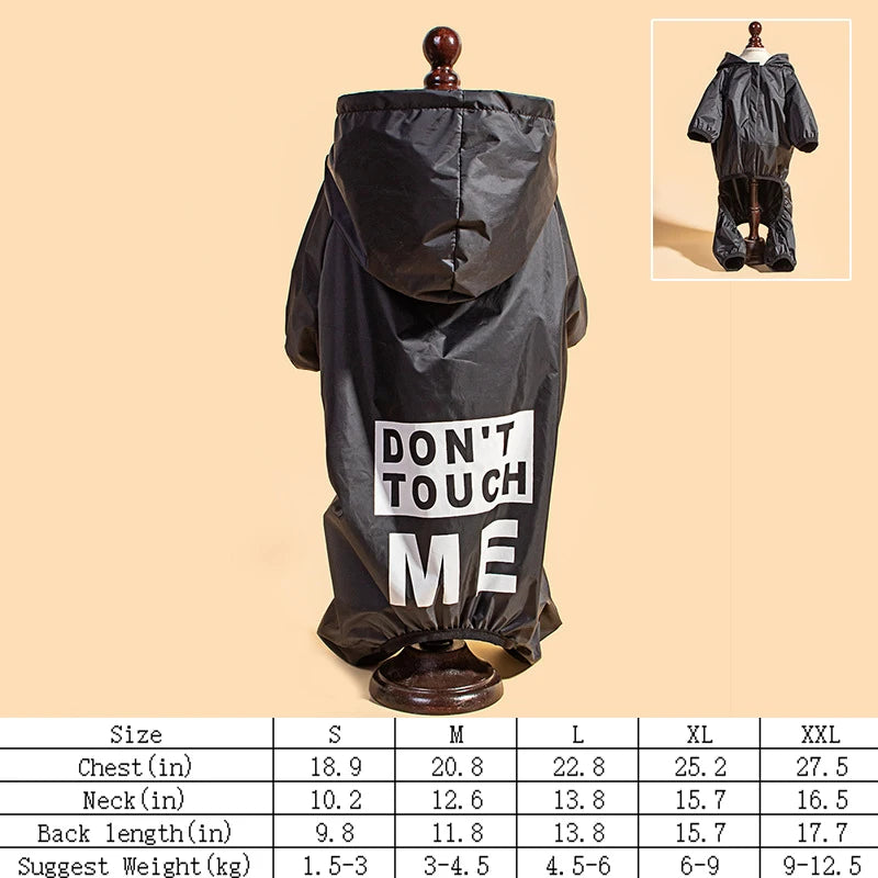 Dog Clothes Four Legged Raincoats Four Seasons Outings Waterproof and Dustproof Clothes Big Dog Clothes Star Pets