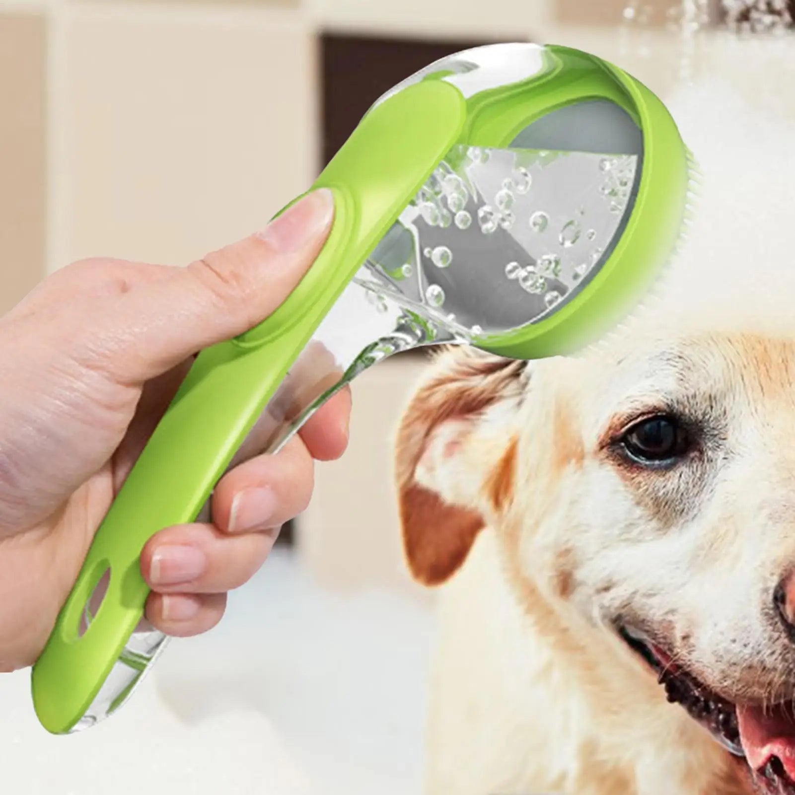Dog Bath Brush Bathing Brush for Dog Bath Gentle Scrub Massager with Soap Dispenser Portable Washer Tool for Shower Massage