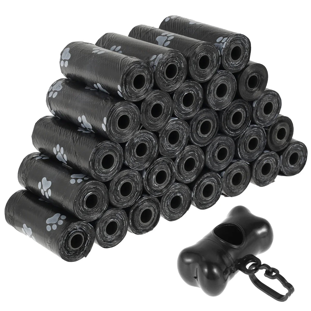 10/30/50Roll Dog Poop Disposable Pet Waste Bags Dog  Design Pet Poop Clean Pick Up Bone Bag Dispenser Tools