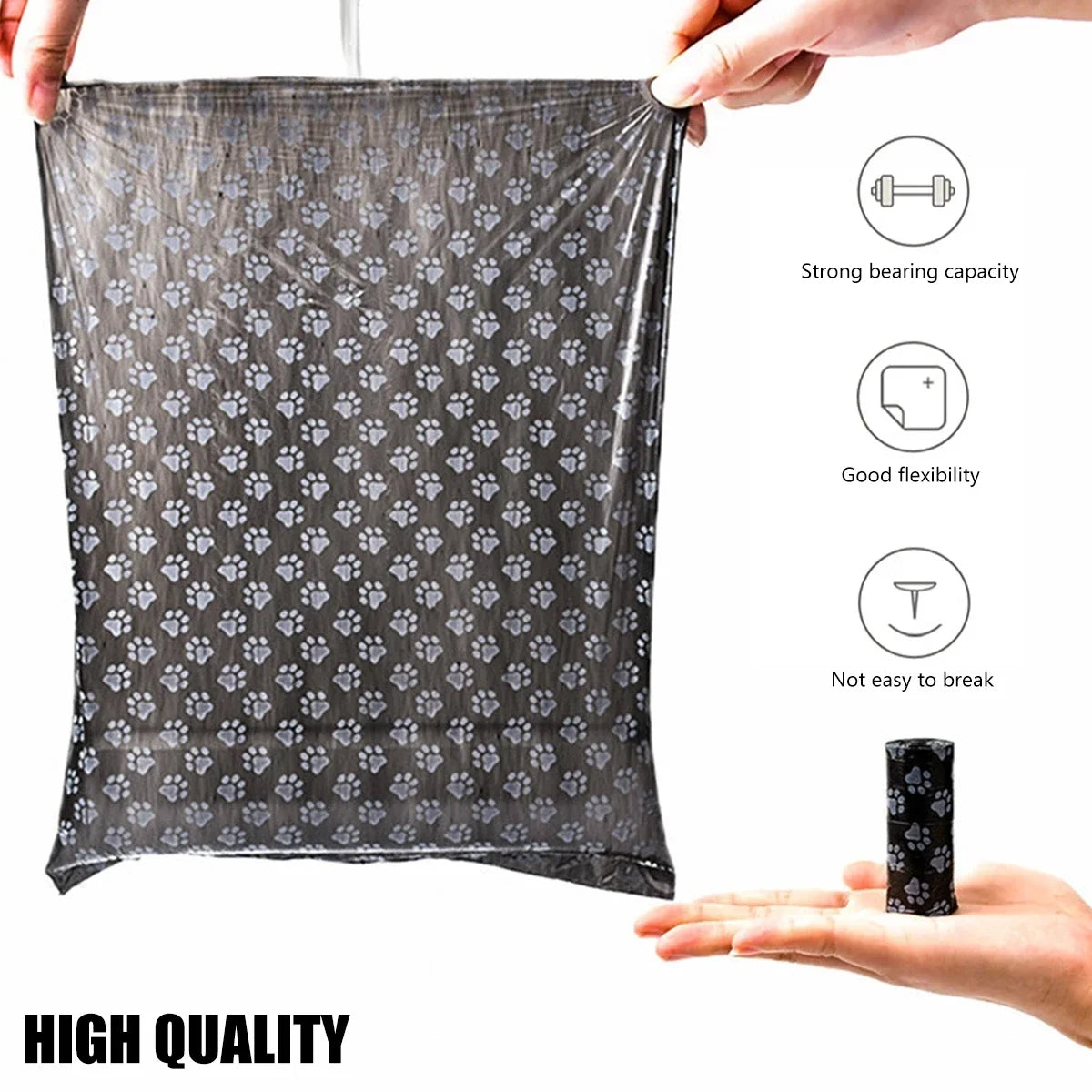 10/30/50Roll Dog Poop Disposable Pet Waste Bags Dog  Design Pet Poop Clean Pick Up Bone Bag Dispenser Tools