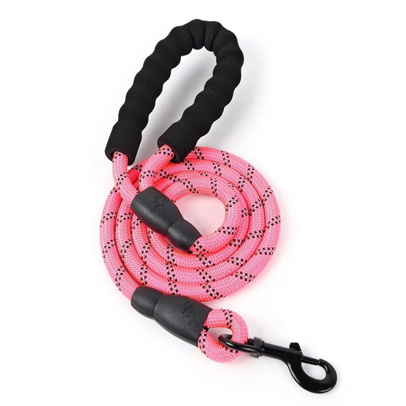 Dog Leash Slip Rope Lead Leash Heavy Duty Braided Rope Adjustable Loop Collar Training Leashes for Medium Large Dogs