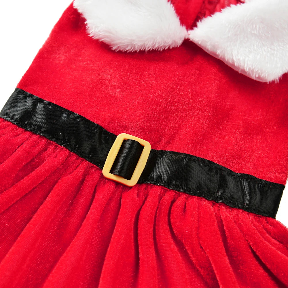 Christmas Dog Costume For Small Medium Dogs Cats Funny Santa Claus Pet Cosplay Dresses For Party Cute Yorkshire Puppy Outfits