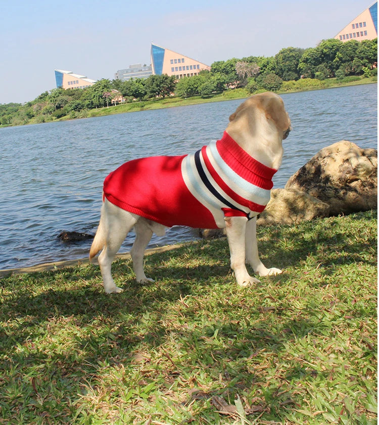 Christmas Dog Sweater Medium Large Dogs Reindeer Snowflake Knitted Sweater Xmas Holiday Pet Clothes Turtleneck Knitwear Pullover