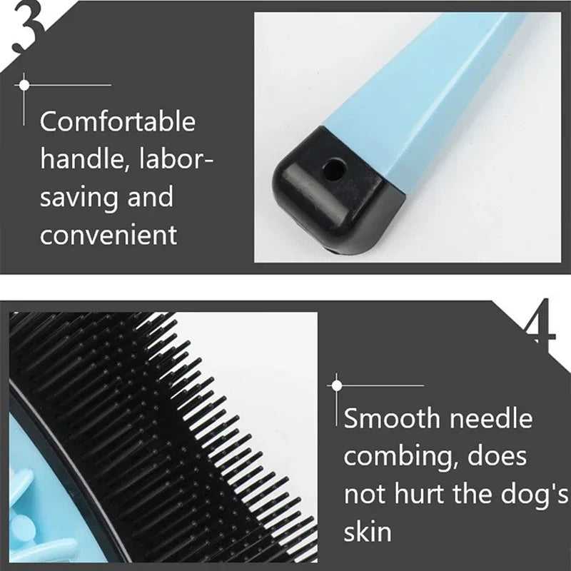 Dog Brush Cat Grooming Brush Self Cleaning Static Free Massage Comb Stable Thicker Bristles Pet Supplies